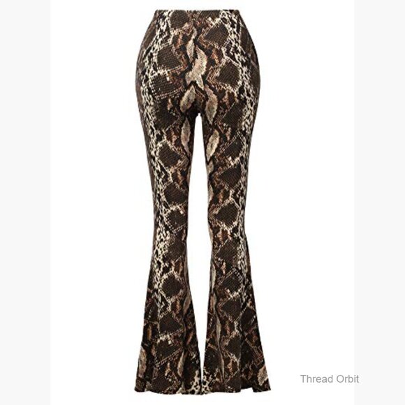 High Waisted Flare Pants Stretchy Bell Bottom Leggings Plus Size - Picture 3 of 6